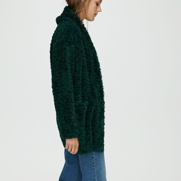 NWOT Aritzia Green Furry Teddy Jacket - Picture 8 of 13